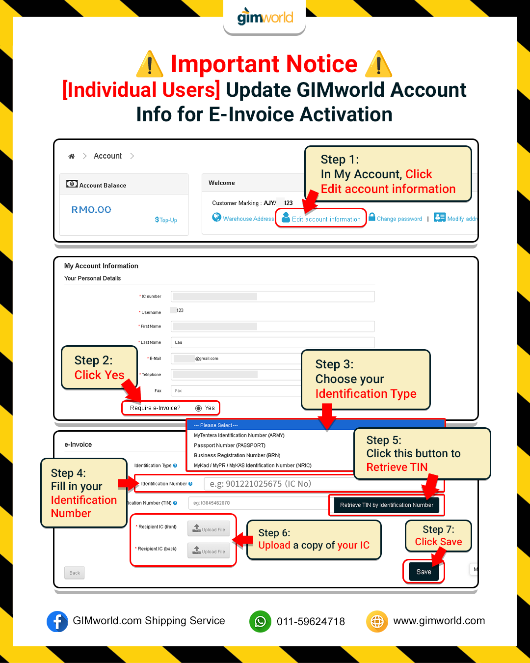 16/07/2025 [Individual Users] Important Notice: Update GIMworld Account ...